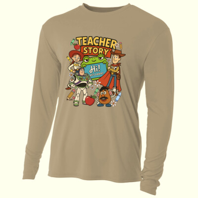 Teacher Story Vintage 99-255 - Adult Cooling Performance Long Sleeve Tee Thumbnail