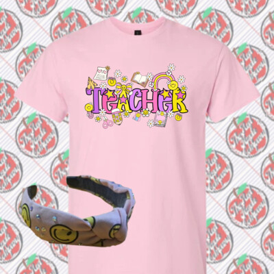 Teacher Smiley Bundle - Adult Softstyle ® T Shirt Thumbnail