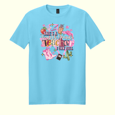 She's a Fourth Grade Teacher I Can Tell 89-107 - Adult Softstyle ® T Shirt Thumbnail