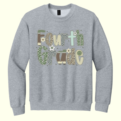 Fourth Grade Camo 89-006 - Heavy Blend Crewneck Sweatshirt Thumbnail