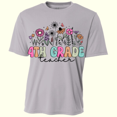 Fourth Grade Vintage Flowers 89-012 - Youth Cooling Performance Short Sleeve Tee Thumbnail