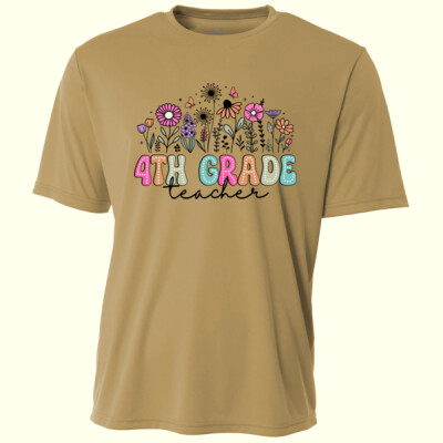 Fourth Grade Vintage Flowers 89-012 - Adult Cooling Performance Short Sleeve Tee Thumbnail