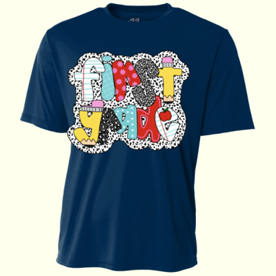 First Grade Polka Dots 89-018 - Youth Cooling Performance Short Sleeve Tee Thumbnail