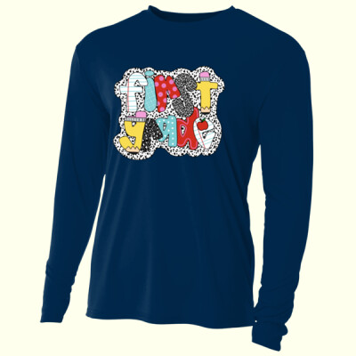 First Grade Polka Dots 89-018 - Adult Cooling Performance Long Sleeve Tee Thumbnail