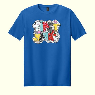 First Grade Polka Dots 89-018 - Adult Softstyle ® T Shirt Thumbnail