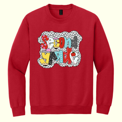 Second Grade Polka Dots 89-019 - Heavy Blend Crewneck Sweatshirt Thumbnail