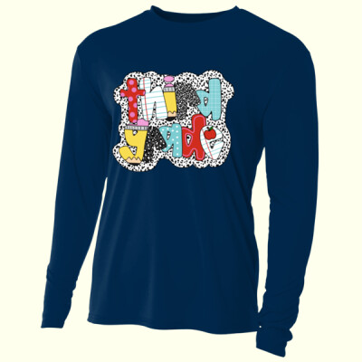 Third Grade Polka Dots 89-020 - Adult Cooling Performance Long Sleeve Tee Thumbnail