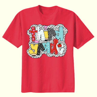 Third Grade Polka Dots 89-020 - Youth Heavy Cotton 100% Cotton T Shirt Thumbnail