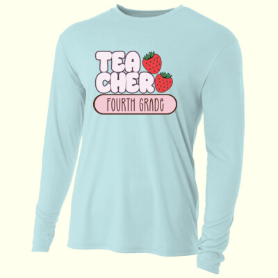 Teacher Strawberries Fourth Grade 89-121 - Adult Cooling Performance Long Sleeve Tee Thumbnail