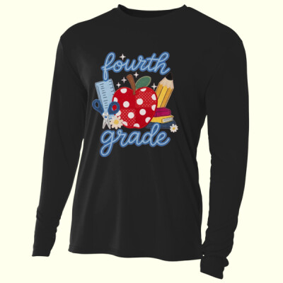 Fourth Grade Faux Patches 89-120 - Adult Cooling Performance Long Sleeve Tee Thumbnail