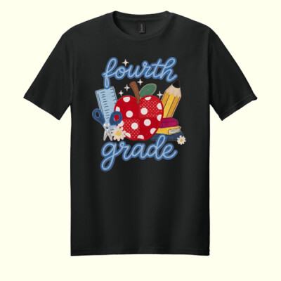 Fourth Grade Faux Patches 89-120 - Adult Softstyle ® T Shirt Thumbnail