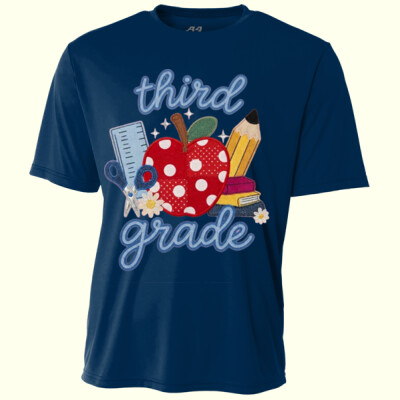 Third Grade Faux Patches 89-119 - Youth Cooling Performance Short Sleeve Tee Thumbnail