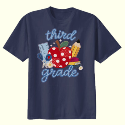 Third Grade Faux Patches 89-119 - Youth Heavy Cotton 100% Cotton T Shirt Thumbnail