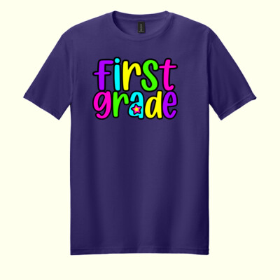 First Grade Bright Colors 89-037 - Adult Softstyle ® T Shirt Thumbnail