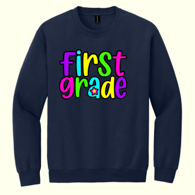 First Grade Bright Colors 89-037 - Heavy Blend Crewneck Sweatshirt Thumbnail