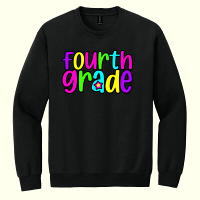 Fourth Grade Bright Colors 89-038 - Heavy Blend Crewneck Sweatshirt Thumbnail