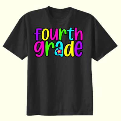 Fourth Grade Bright Colors 89-038 - Youth Heavy Cotton 100% Cotton T Shirt Thumbnail