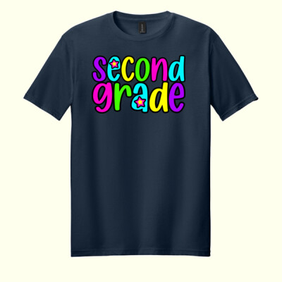 Second Grade Bright Colors 89-039 - Adult Softstyle ® T Shirt Thumbnail