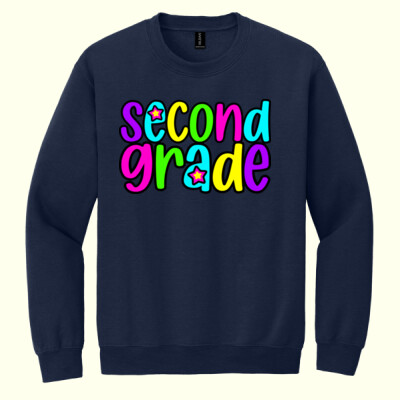 Second Grade Bright Colors 89-039 - Heavy Blend Crewneck Sweatshirt Thumbnail