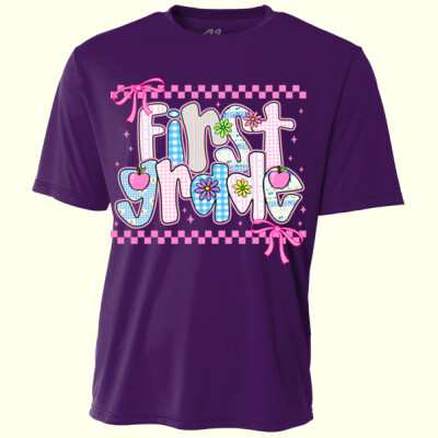 First Grade Coquette Checkered 89-040 - Youth Cooling Performance Short Sleeve Tee Thumbnail