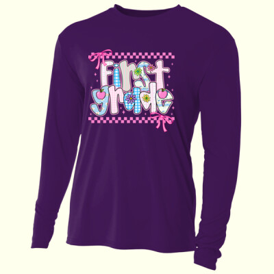First Grade Coquette Checkered 89-040 - Adult Cooling Performance Long Sleeve Tee Thumbnail