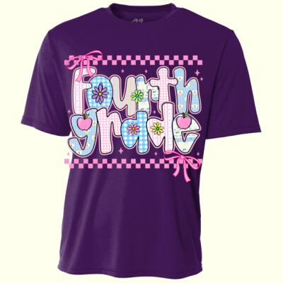 Fourth Grade Coquette Checkered 89-041 - Youth Cooling Performance Short Sleeve Tee Thumbnail