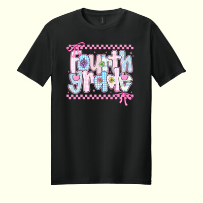 Fourth Grade Coquette Checkered 89-041 - Adult Softstyle ® T Shirt Thumbnail