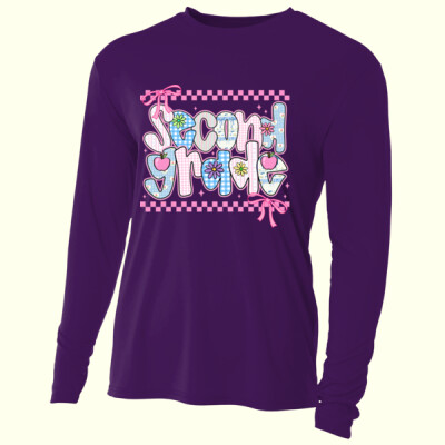 Second Grade Coquette Checkered 89-042 - Adult Cooling Performance Long Sleeve Tee Thumbnail