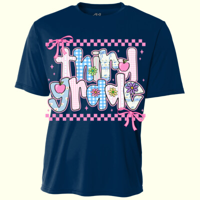 Third Grade Coquette Checkered 89-043 - Youth Cooling Performance Short Sleeve Tee Thumbnail