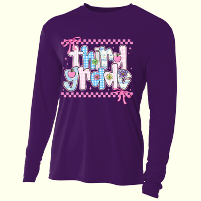 Third Grade Coquette Checkered 89-043 - Adult Cooling Performance Long Sleeve Tee Thumbnail