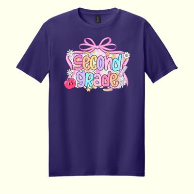 Second Grade Coquette Apple 89-046 - Adult Softstyle ® T Shirt Thumbnail