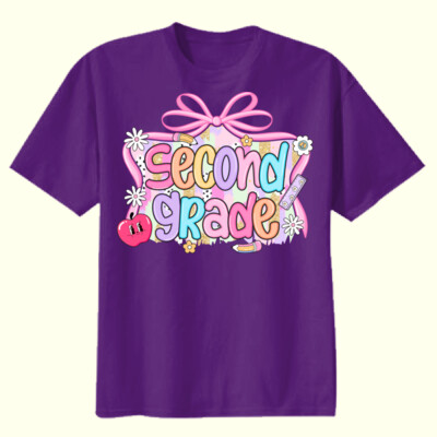 Second Grade Coquette Apple 89-046 - Youth Heavy Cotton 100% Cotton T Shirt Thumbnail