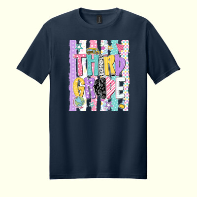 Third Grade Preppy 89-064 - Adult Softstyle ® T Shirt Thumbnail