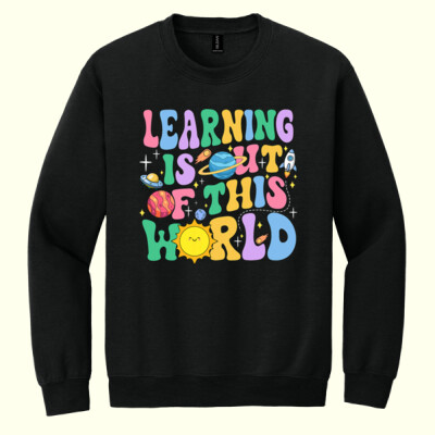 Learning is out of this world 99-161 - Heavy Blend Crewneck Sweatshirt Thumbnail