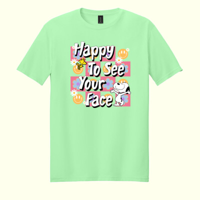 Happy to see your face 99-167 - Adult Softstyle ® T Shirt Thumbnail