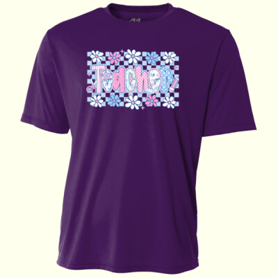 Teacher Pastels Checkered 99-168 - Adult Cooling Performance Short Sleeve Tee Thumbnail