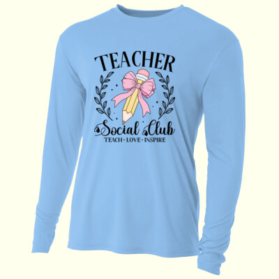 Teacher Social Club 99-171 - Adult Cooling Performance Long Sleeve Tee Thumbnail