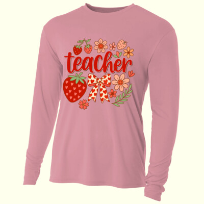 Teacher Strawberry 99-172 - Adult Cooling Performance Long Sleeve Tee Thumbnail