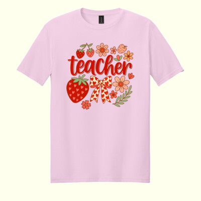 Teacher Strawberry 99-172 - Adult Softstyle ® T Shirt Thumbnail