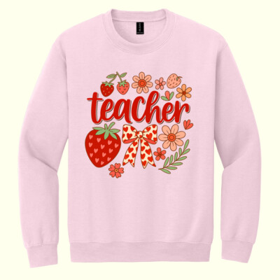 Teacher Strawberry 99-172 - Heavy Blend Crewneck Sweatshirt Thumbnail