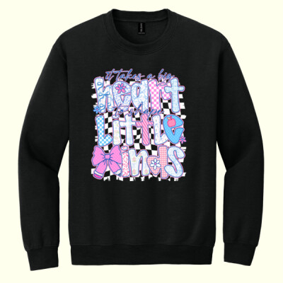 It Takes a Big Heart to Shape Little Minds 99-174 - Heavy Blend Crewneck Sweatshirt Thumbnail