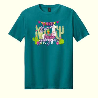 A Whole Llama Learning Going On! 99-176 - Adult Softstyle ® T Shirt Thumbnail
