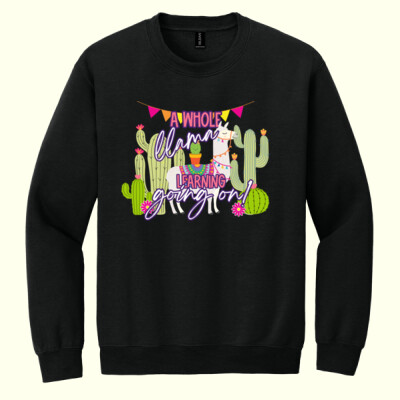 A Whole Llama Learning Going On! 99-176 - Heavy Blend Crewneck Sweatshirt Thumbnail