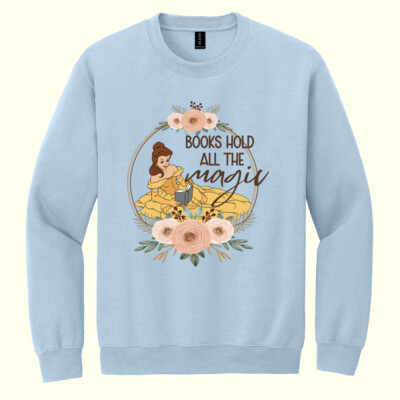 Books Hold All the Magic 99-178 - Heavy Blend Crewneck Sweatshirt Thumbnail