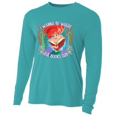I Wanna Be Where the Books Are 99-181 - Adult Cooling Performance Long Sleeve Tee Thumbnail