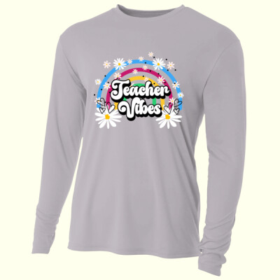 Teacher Vibes 99-198 - Adult Cooling Performance Long Sleeve Tee Thumbnail