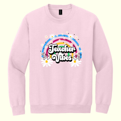 Teacher Vibes 99-198 - Heavy Blend Crewneck Sweatshirt Thumbnail