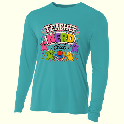 Teacher Nerd Club 99-205 - Adult Cooling Performance Long Sleeve Tee Thumbnail