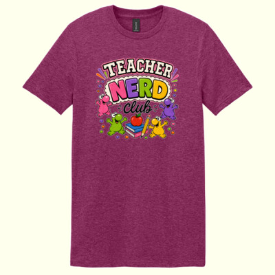 Teacher Nerd Club 99-205 - Adult Softstyle ® T Shirt Thumbnail