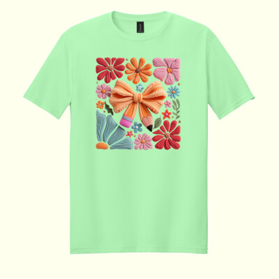 Teacher Pencil Faux Yarn 99-207 - Adult Softstyle ® T Shirt Thumbnail